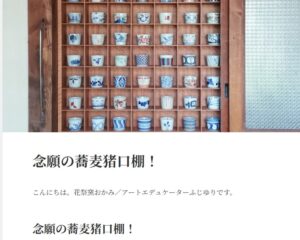 Hanamatsurigama Sobachoko shelf when delivered in 2020