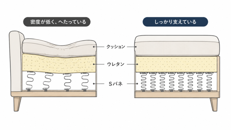 ソファー内部構造による価格や耐久性について